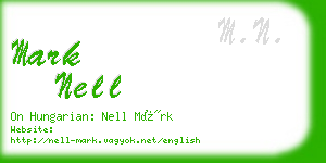 mark nell business card